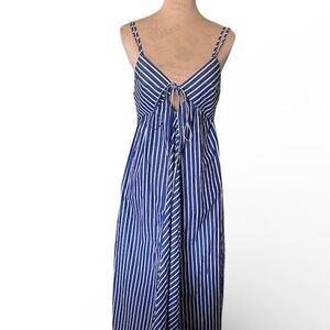 Rebecca Taylor Navy and White Striped Maxi Dress